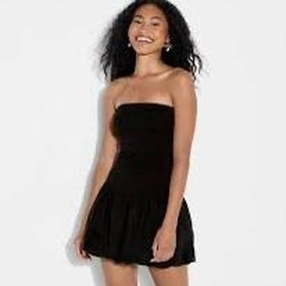 Wild Fable Women's Strapless Mini Babydoll Dress